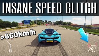 Driving over 860kmh   Forza Horizon 4  Insane NEW Topspeed Glitch [upl. by Scheider671]