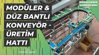 Modüler Bant  Düz Bantlı Konveyör  Üretim Hattı [upl. by Adnauqaj]