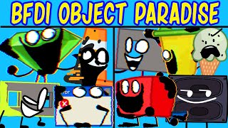 Friday Night Funkin VS BFDI Object Paradise Full Mod  Cutscenes  Come and Learn with Pibby x FNF [upl. by Tirza]