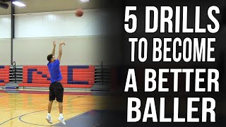 5 Shooting Drills to Become a Better Basketball Player l Individual Shooting Workout [upl. by Nakasuji]