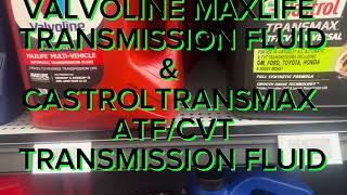 Valvoline maxlife fully synthetic transmission fluid vs Castro transmax ATFCVT transmission fluid [upl. by Yanahc570]