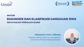 Materi Diagnosis dan Klasifikasi Gangguan Jiwa [upl. by Kirwin]