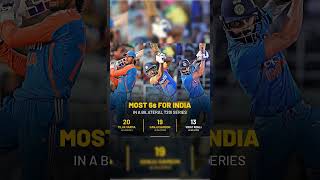 Most 6s for India in a bilateral T20 series shortsyoutubeshortsyt viralvideoshortvideotrending [upl. by Laufer]