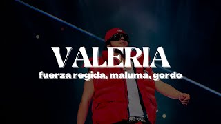 Fuerza Regida Maluma amp Gordo – VALERIA  Letra [upl. by Cerelly]