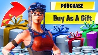 GIFTING SKINS SYSTEM for the RENEGADE RAIDER In Fortnite Battle Royale [upl. by Goulet]