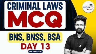 Criminal Law Important MCQs For Judiciary Exam 202425  by Amit sir [upl. by Varin]