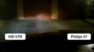 Rover 420 HID 5000K H7R vs Philips Night Guide H7 [upl. by Notsur733]