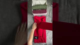 How to fold sweaters easy edition [upl. by Gwyneth934]