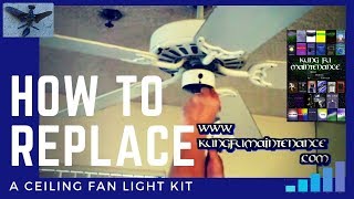 How To Replace A Ceiling Fan Light Kit [upl. by Bower159]