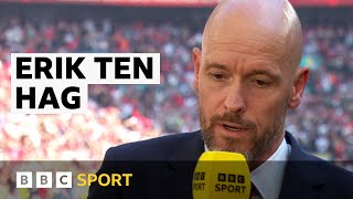 Criticism not right  Ten Hag after FA Cup victory  BBC Sport [upl. by Ahtnams]