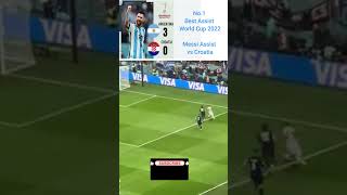 No1 Best Assist World Cup 2022 Messi Assist vs Croatia [upl. by Meelas]