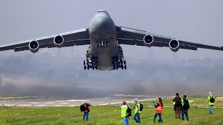 US Largest Aircraft Lifts 420 Tons During Insane Short Takeoff at Full Throttle [upl. by Nibas]