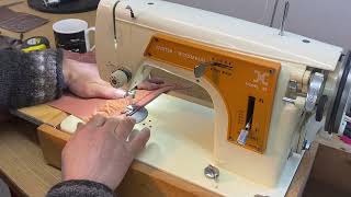 Heavy duty mods Frister amp Rossmann 35 modified for heavy duty sewing leather canvass sail repair [upl. by Ecirted]