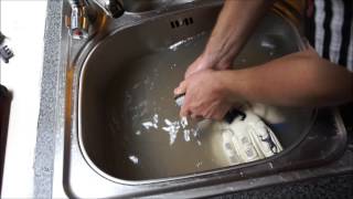 How to wash your goalkeeper gloves cleaning your gloves [upl. by Atilrahc]