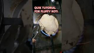 QUICK TUTORIAL HOMEMADE ROTI cooking roti food fluffyroti cookingathome fyp shorts [upl. by Wrand]