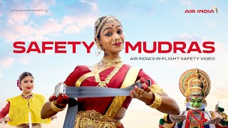 Safety Mudras  Air Indias Inflight Safety Video [upl. by Eetnuahs]