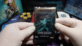 Warhammer Age of Sigmar Champions TCG  Onslaught ENG booster pack opening [upl. by Salahi]