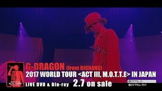 GDRAGON  CRAYON 2017 WORLD TOUR ACT Ⅲ MOTTE IN JAPAN [upl. by Ellehcen171]