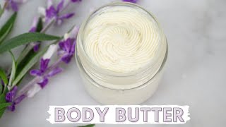 How to Make Whipped Body Butter LESS GREASY [upl. by Eillah736]