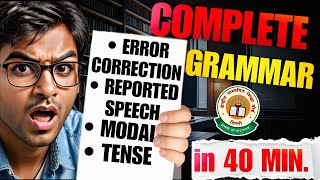 Class 10 English GRAMMAR one shot🔥 tense modals reported speech error correction🔥 CBSE 202324 [upl. by Onairpic]