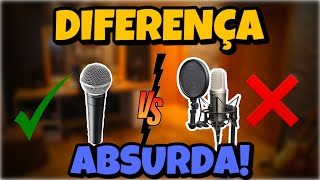 MICROFONE CONDENSADOR OU DINÂMICO Qual é o melhor home studio produção musical gravação [upl. by Jud]