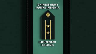 Chinese army rank insignia Army Insignia [upl. by Aihtniroc]