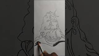 Pencil sketch drawing adiyogiadiyogi shortvideo drawing [upl. by Rakabuba]