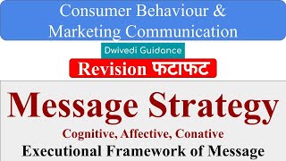 Message Strategy Executional Framework of Message Cognitive message Affective Message Conative [upl. by Lochner]