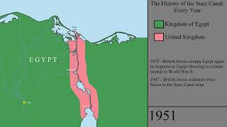 The History of the Suez Canal Every Year [upl. by Kwang60]