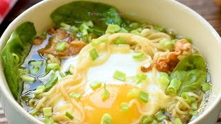 How to Make Bacon And Egg Ramen Noodles Recipe  Bacon Egg Ramen Noodles  Ramen noodles recipe [upl. by Aerdnek]