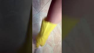 Paste to sudsy floor scrub Asmr cleantok cleantok floorscrub [upl. by Schreck278]