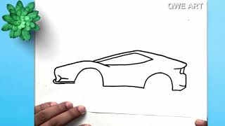 How to Draw a Car Easy 🚗 Car Drawing Tutorial for kids [upl. by Lau]