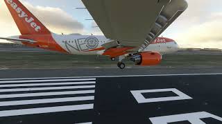 Standard Landing at Amsterdam Schiphol Airport EHAM  EasyJet A320neo FlyByWire  MSFS 2020 [upl. by Aihsiyt]