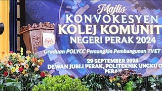 Memghadiri Majlis Konvokesyen Kolej Komuniti Negeri Perak [upl. by Laersi]