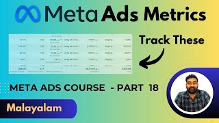 Part 18  Facebook Ad metrics Malayalam  Meta ads Course Malayalam [upl. by Jedthus503]