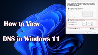 How to View DNS in Windows 11 [upl. by Joanie]