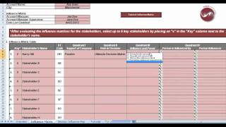 Decision Influencer Map  Excel Spreadsheet tutorial 2 [upl. by Inalan]