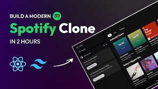 Create Spotify Clone Using React JS amp Tailwind CSS  Build Complete Music Website In React 2024 [upl. by Nahtaneoj]