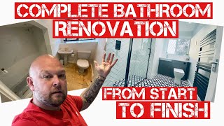 FULL BATHROOM REMODEL  STEP by STEP [upl. by Hachmann]