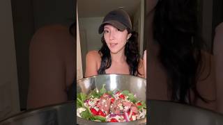 Steak salad mukbang mukbang salad steaksalad saladrecipe mukbangers eating eatingvideos [upl. by Lyudmila]