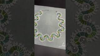 Drapey bead lace necklace beadlove beadlovers beadedlace beading [upl. by Anikat]