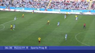 MFFtv Highlights Malmö FF  Sparta Prag 20 20140806 [upl. by Norma]