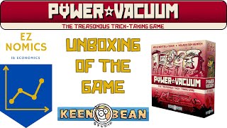 EZ NOMICS Unboxing of Power Vacuum The Treasonous TrickTaking Game by Keen Bean Studio Part 1 [upl. by Pritchett283]