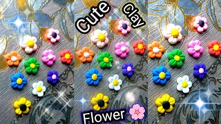 Diy Clay Flower  Cute Flower  Clay Craft 🌸 [upl. by Cahilly]