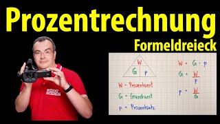 Prozentrechnung  Das Formeldreieck So merkst du dir die Formeln besser  Lehrerschmidt [upl. by Dnomed815]