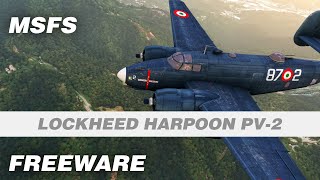 Lockheed Harpoon PV2 Freeware Addon for Microsoft Flight Simulator [upl. by Anihpled]