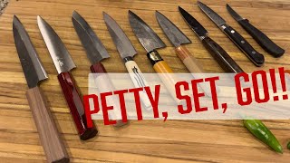 Petty Set Go This is your complete petty knife discussion We take on all the different sizes [upl. by Cristen]