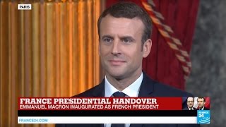 France Emmanuel Macron officially inaugurated president of the French Republic [upl. by Scarito]