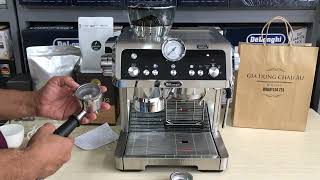 MUST WATCH BEFOR BUY  Video hướng dẫn sử dụng và pha cafe với máy pha cà phê Delonghi Ec 9355m [upl. by Wyck]