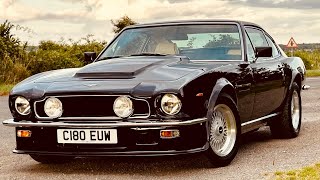 Classic Aston Martin V8 Vantage with 70litre conversion review Britains best supercar of the 80s [upl. by Aziar]